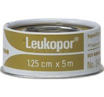 Leukupor, fixatiepleister, kleefpleister, 2.5cm x 5m